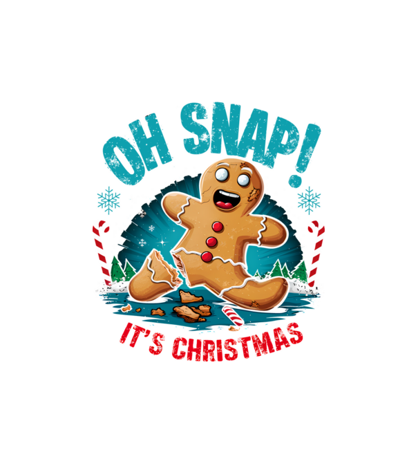 Oh snap! It's christmas Alb model alb pe tricou