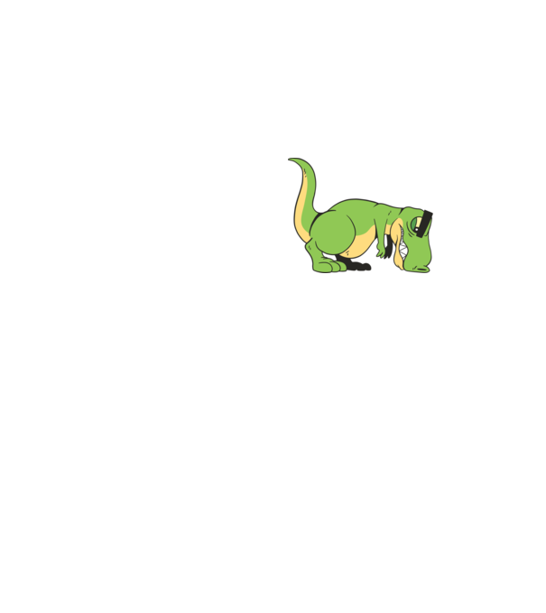 T-rex Push-up model galben neon pe tricou