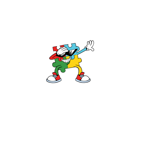 Autist DAB Puzzle model negru pe tricou