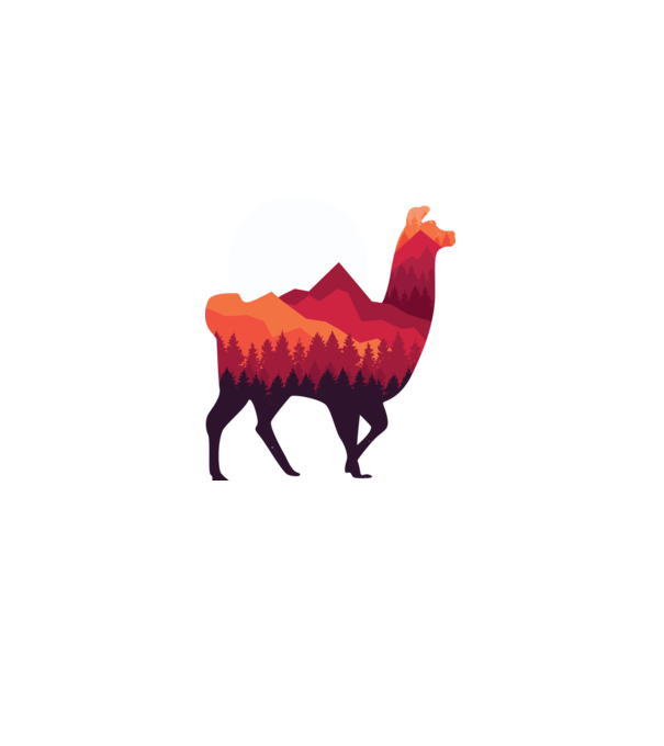 Pădure Alpaca model nisipiu pe tricou