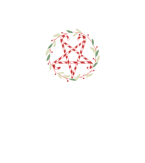 Pentagrama de Crăciun model negru pe tricou
