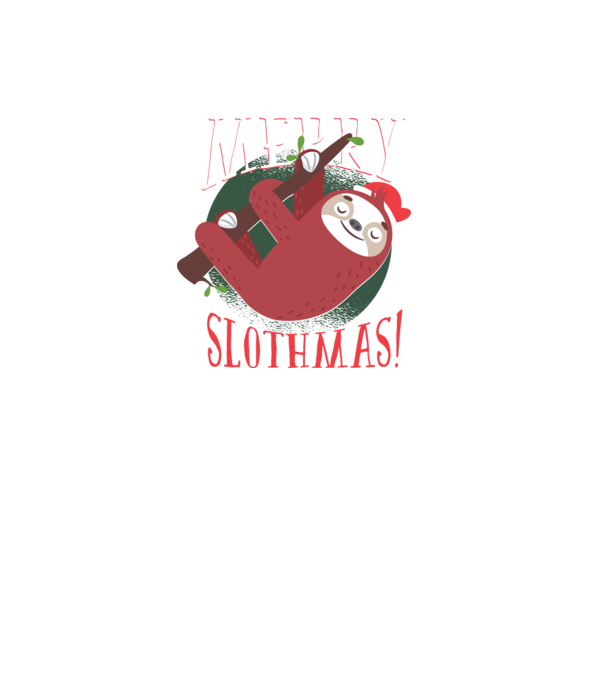 Merry Slothmas Crăciun cu Leneș model negru pe tricou