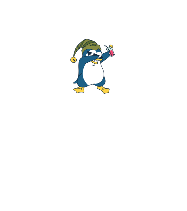 Pinguin DAB model negru pe tricou