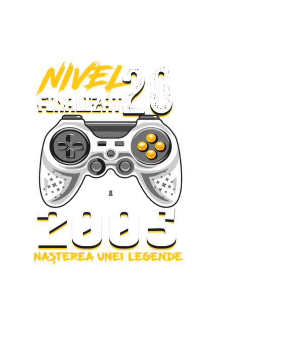 Nivel Finalizat 20 2005 model negru pe tricou