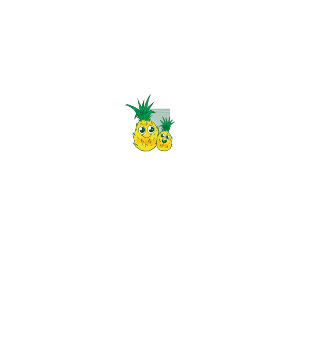 Familie Ananas model albastru deschis pe tricou