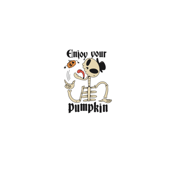 Enjoy your pumpkin Skeleton model albastru jeanși pe tricou