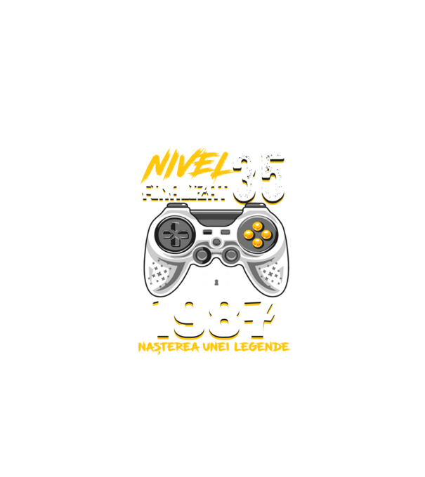 Nivel 35 finalizat. 1987 nașterea unei legende model negru pe tricou