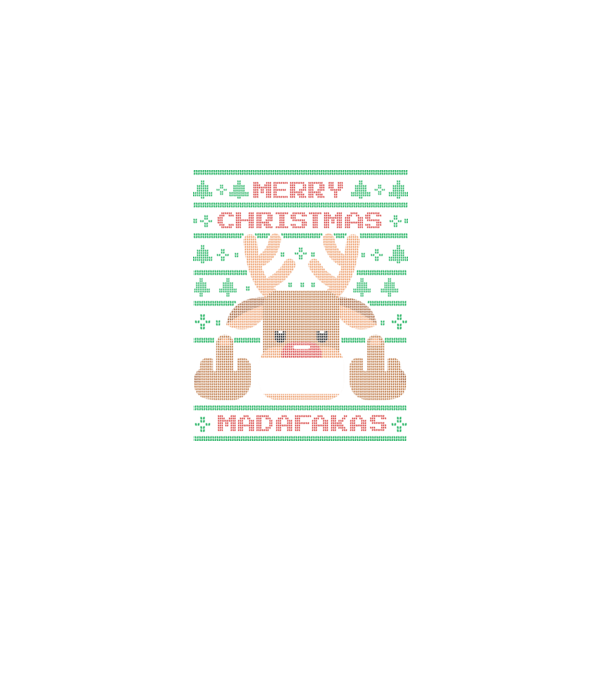 Merry Christmas Madafakas model negru pe tricou