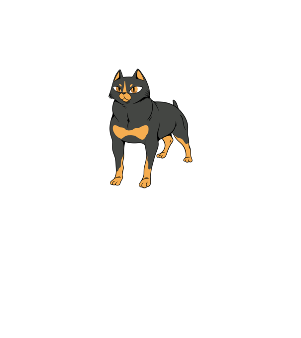 Rottweiler pisică model gri pe tricou