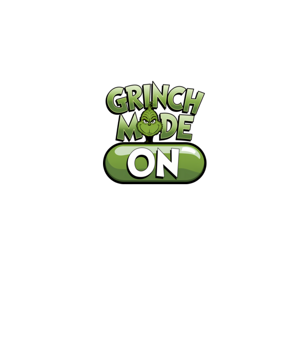 Grinch mode ON model negru pe tricou
