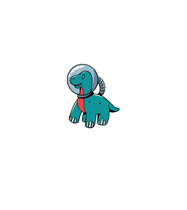 Dinozaur Astronaut model negru pe tricou