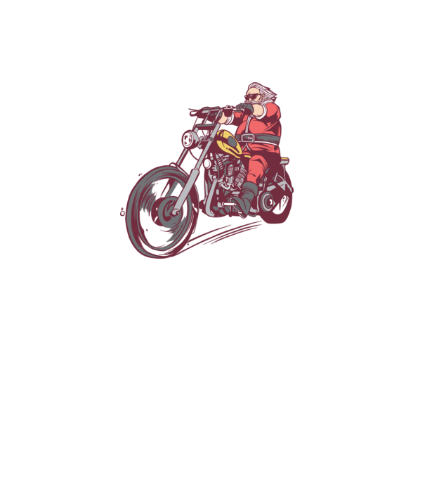 Moș Crăciun motociclist model gri pe tricou