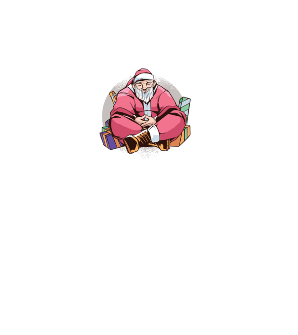 Santa Meditație model verde pe tricou