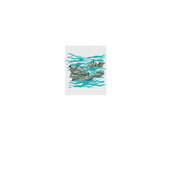 Oceanul cu Stânci model gri pe tricou