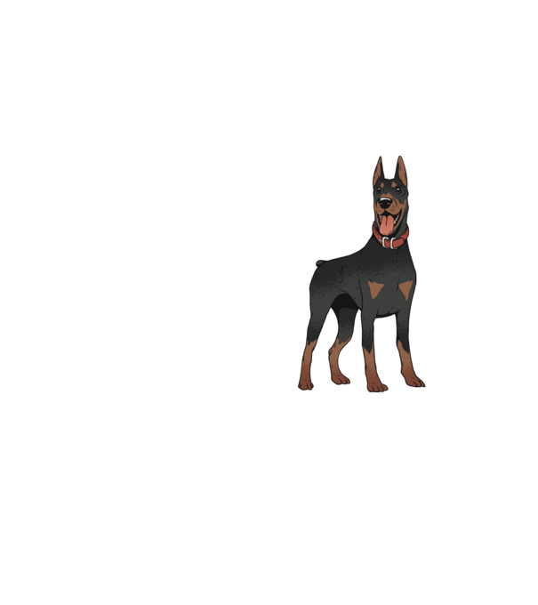 Tricou cu câine dobermann model galben neon pe tricou