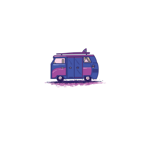 Mașină de camping model gri pe tricou