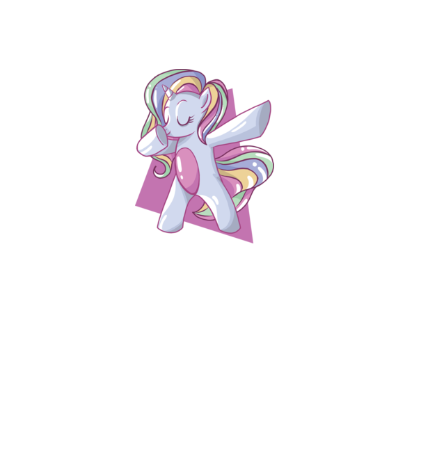 Unicorn DAB model mov pe tricou