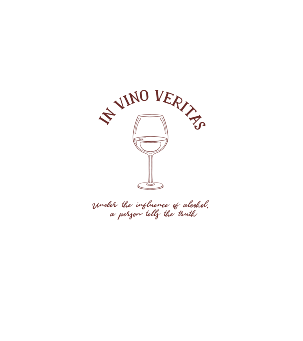 In Vino Veritas - Adevărul este în vin model alb pe tricou