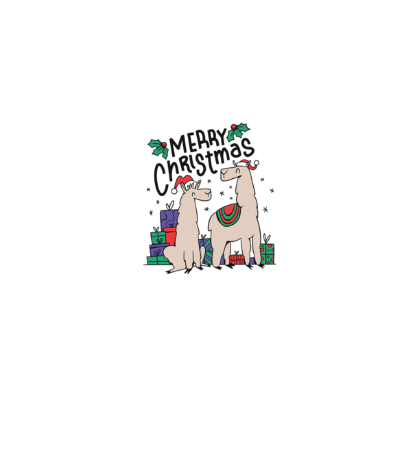 Alpaca de Crăciun model gri pe tricou
