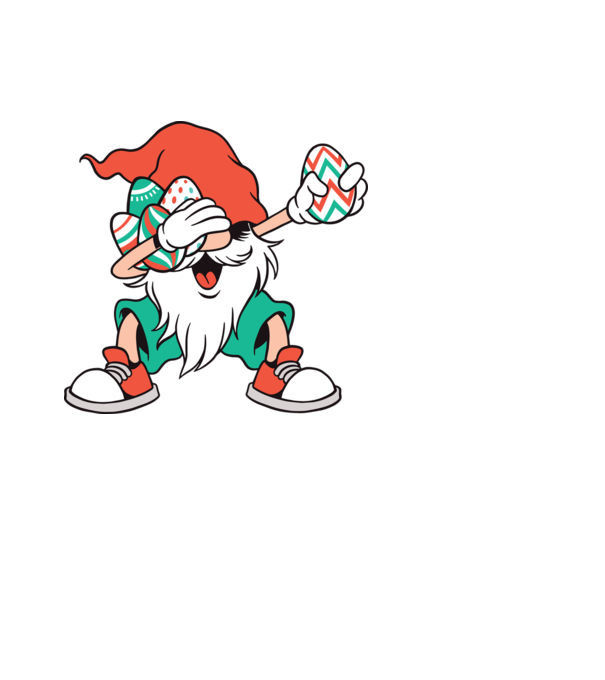 Elf de Paște DAB model alb pe tricou