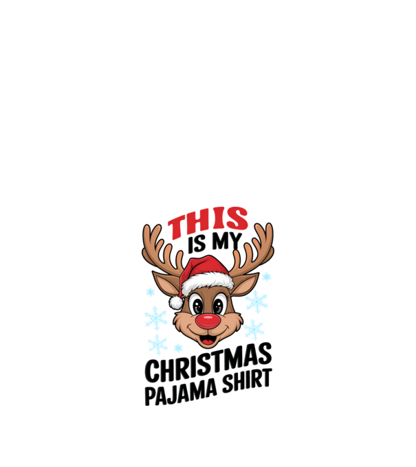 Christmas Pajama Reindeer Alb model alb pe tricou