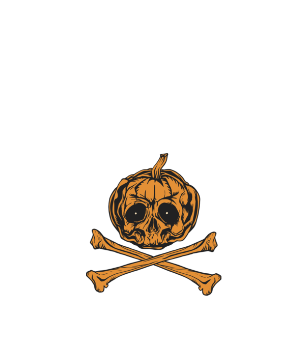 Dovleac craniu Halloween model negru pe tricou