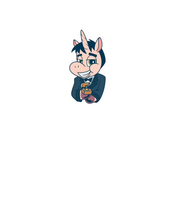 Mire unicorn model albastru deschis pe tricou