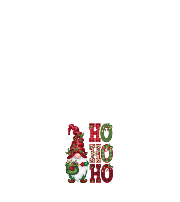 HOHOHO Gnome model alb pe tricou