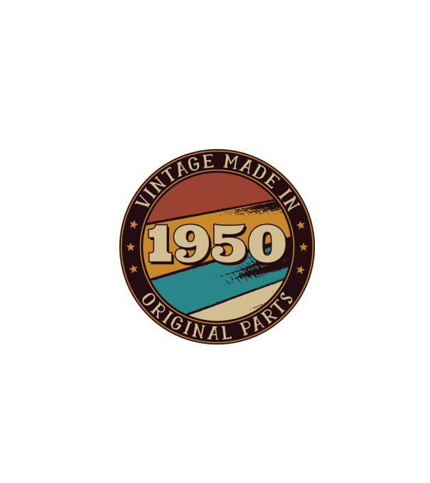 Vintage Made in 1950 Original Parts Retro Birthday model negru pe tricou