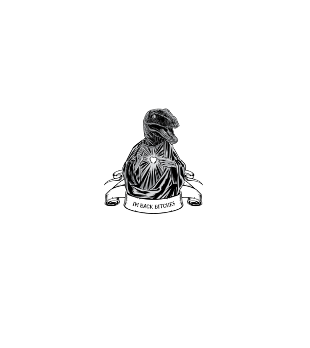Iisus Raptor Dinozaur model turcoaz pe tricou