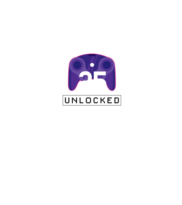 Level 25 Unlocked Gamer Birthday model negru pe tricou