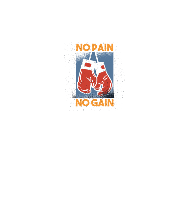 No pain no gain box model negru pe tricou