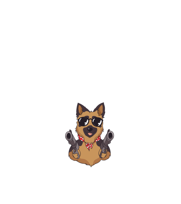 Pew Pew Pew Madafakas Ciobănesc german model negru pe tricou