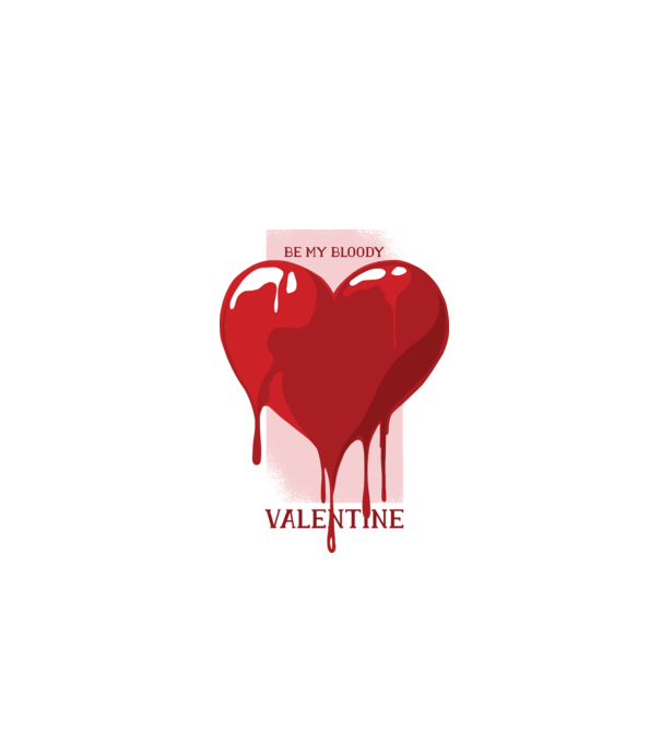 Fii dragostea mea - Be my bloody Valentine model alb pe tricou