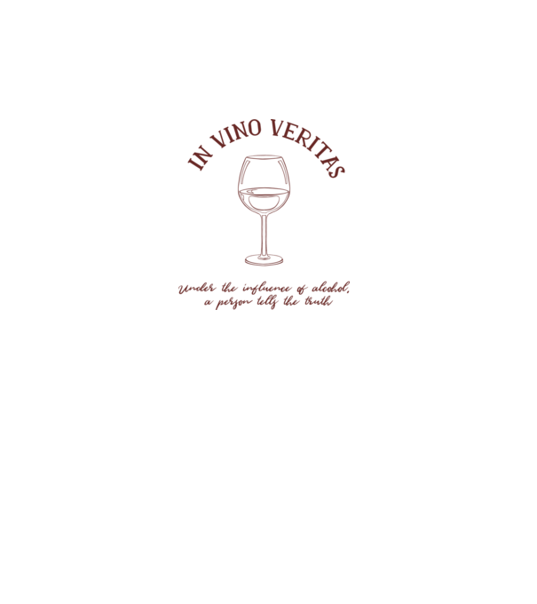 In Vino Veritas - Adevărul este în vin model alb pe tricou