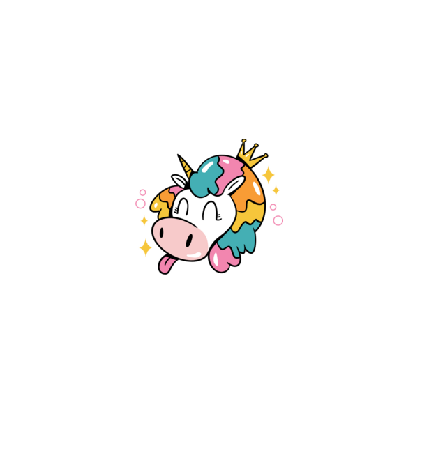 Birthday Princess Unicorn model negru pe tricou