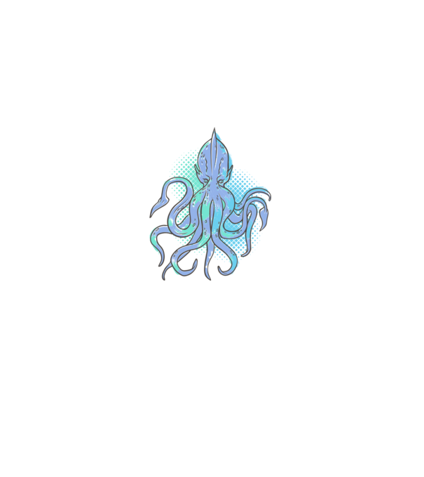 Cthulhu Caracatiță model negru pe tricou