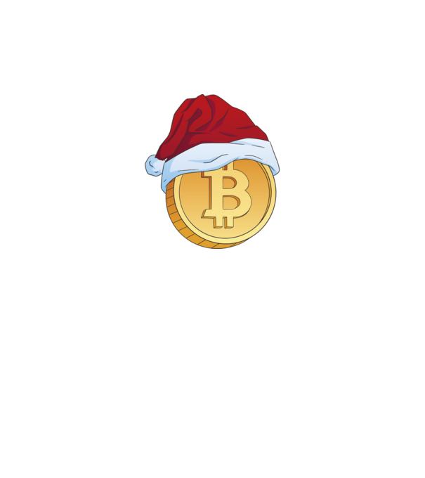 Crăciun Bitcoin model gri pe tricou