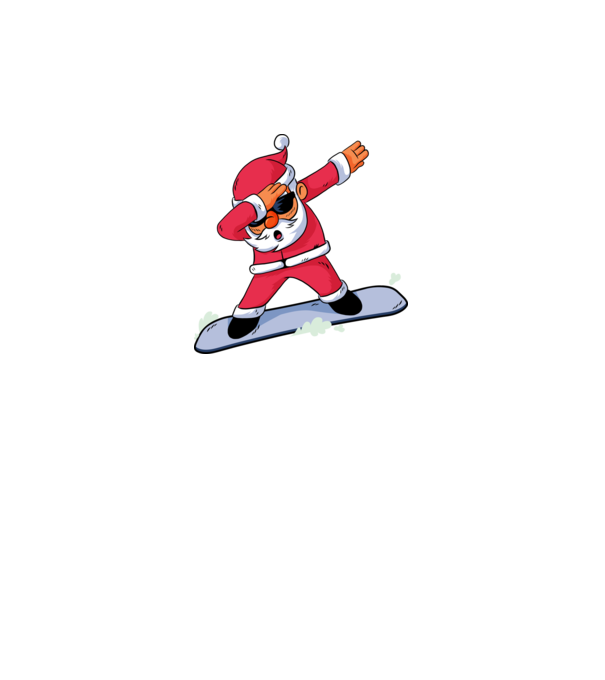 Moș Crăciun Snowboard DAB tricou amuzant model turcoaz pe tricou