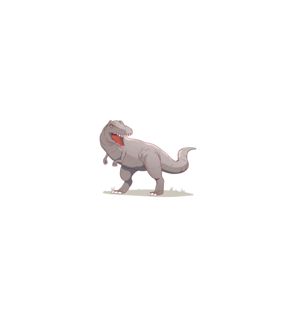 Dinozaur T-rex model negru pe tricou