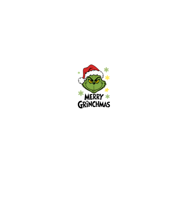 Merry Grinchmas Alb model gri pe tricou