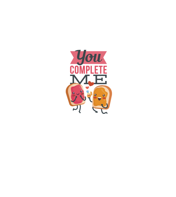 'You Complete Me Tricou drăguț pentru Valentine''s Day' model gri pe tricou