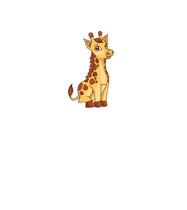 Girafă drăguță model verde pe tricou