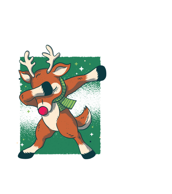Rudolph DAB model alb pe tricou