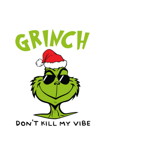 Grinch - Don't kill my vibe model albastru închis pe tricou