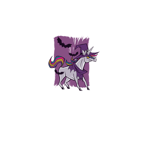 Unicorn vrăjitoare model alb pe tricou