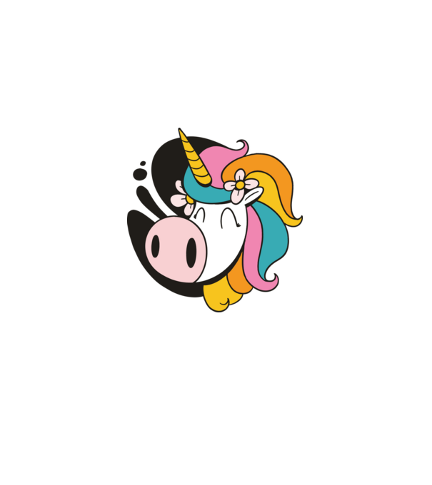 Unicorn drăguț model roz deschis pe tricou