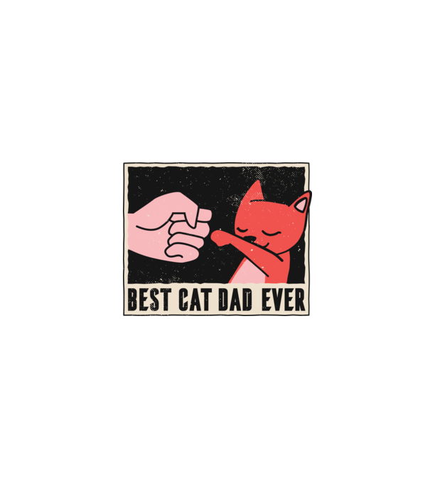 Best Cat Dad Ever - Cel mai bun stăpân de pisică model turcoaz pe tricou