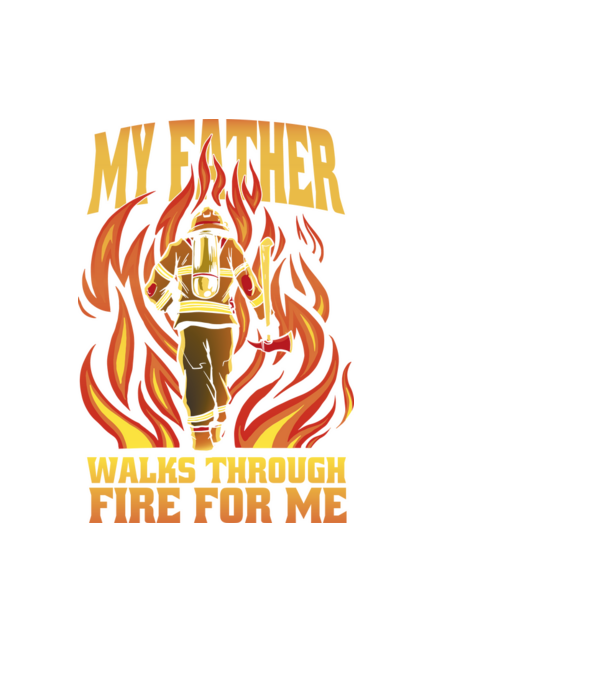 Tatăl meu trece prin foc pentru mine model negru pe tricou