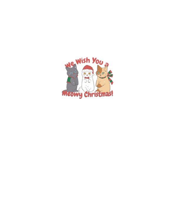 We wish You a Meowy Christmas model gri pe tricou